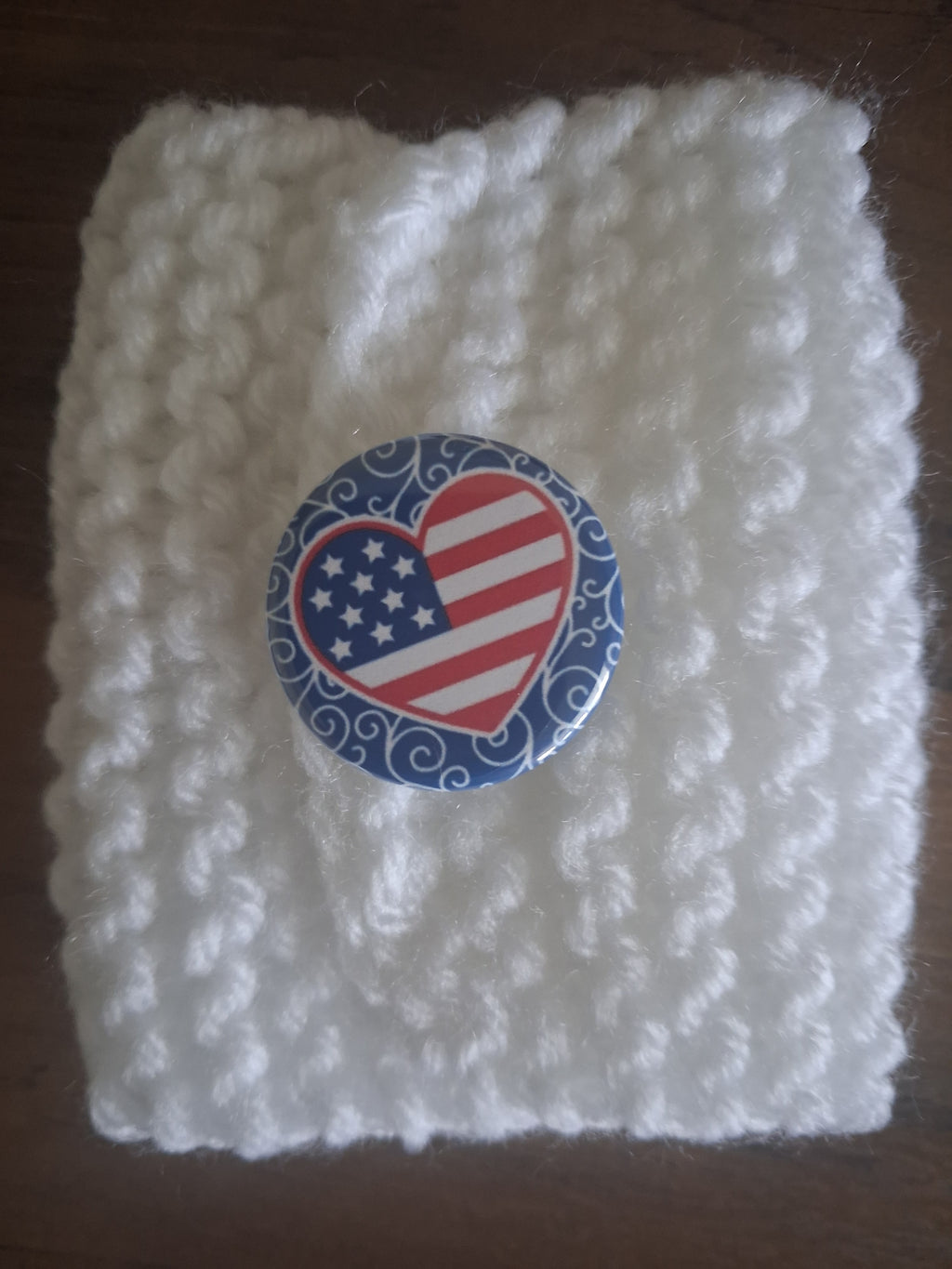 White drink cozy/sleeve