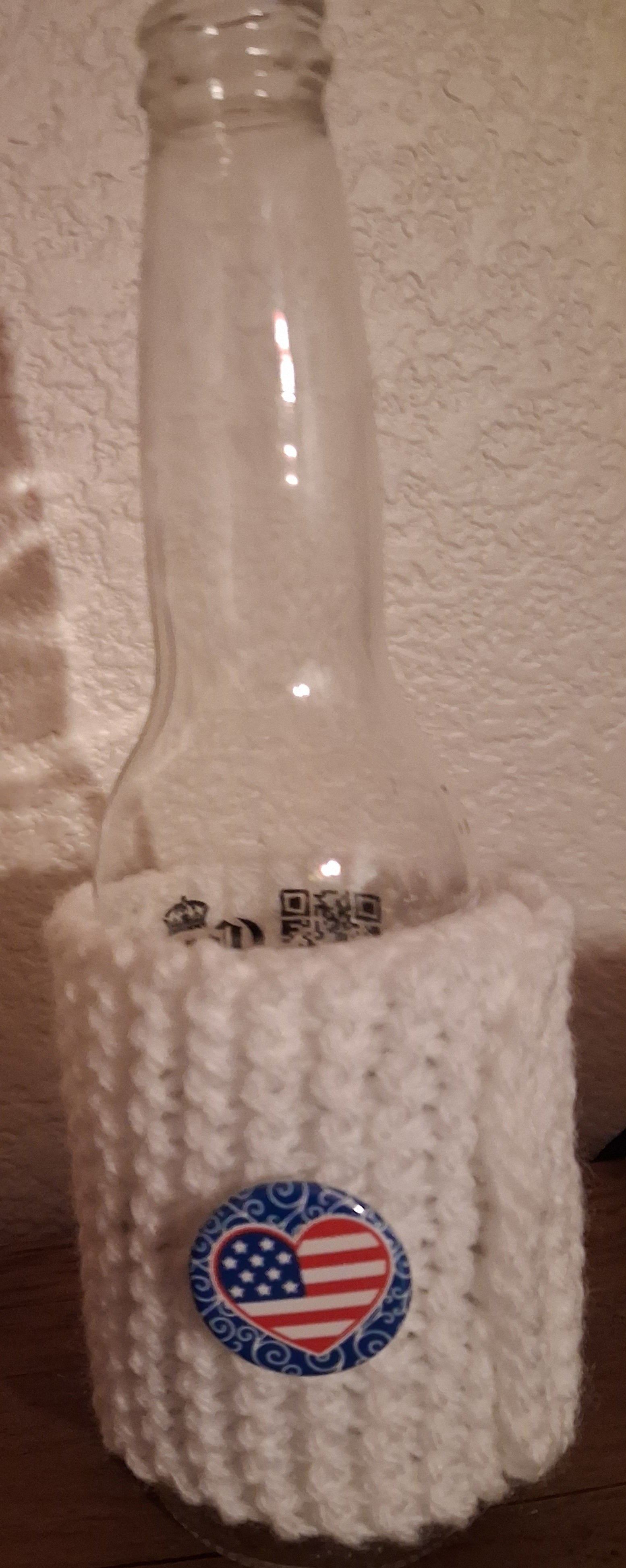 White drink cozy/sleeve
