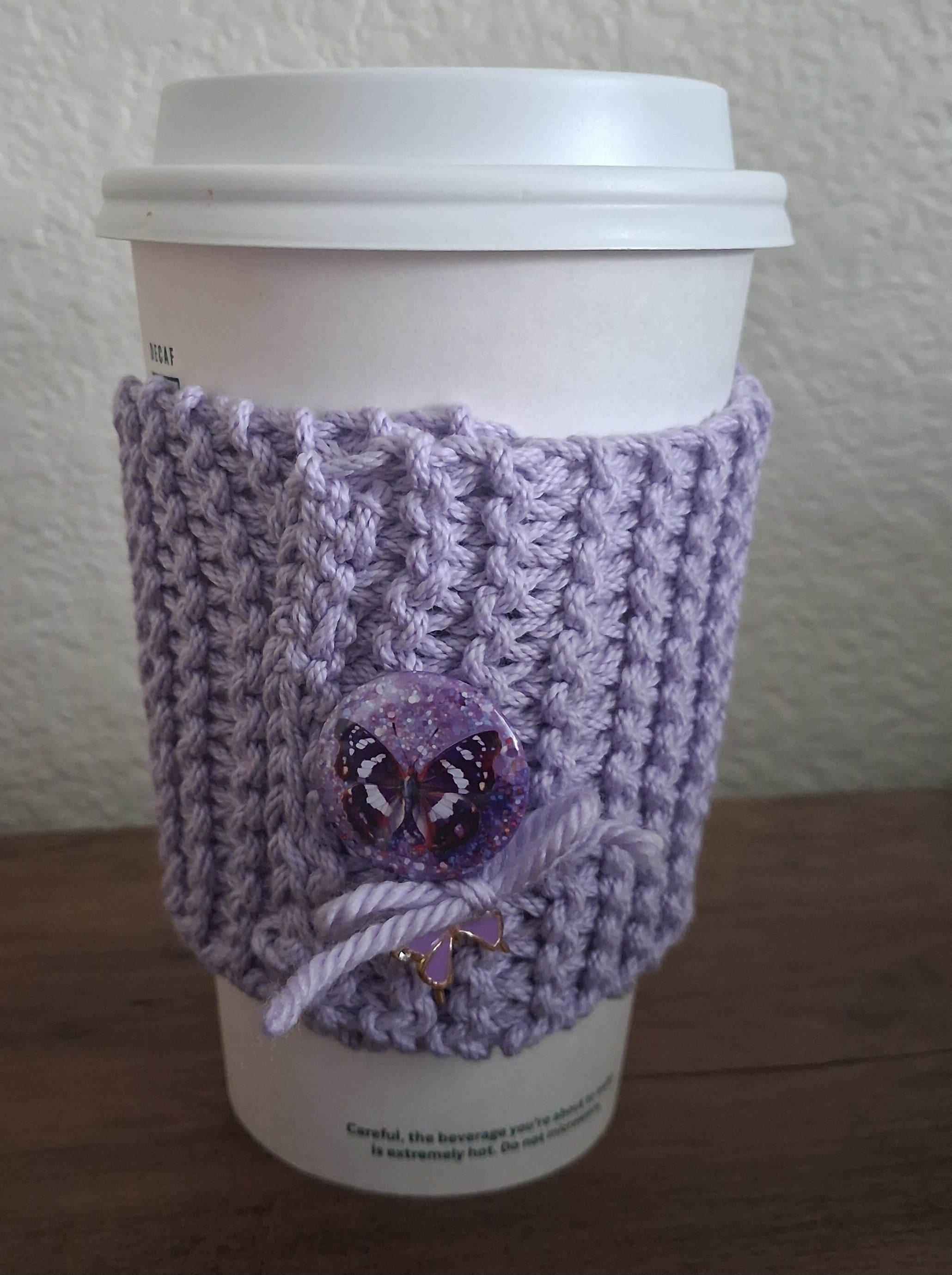 Lavendar cup cozy