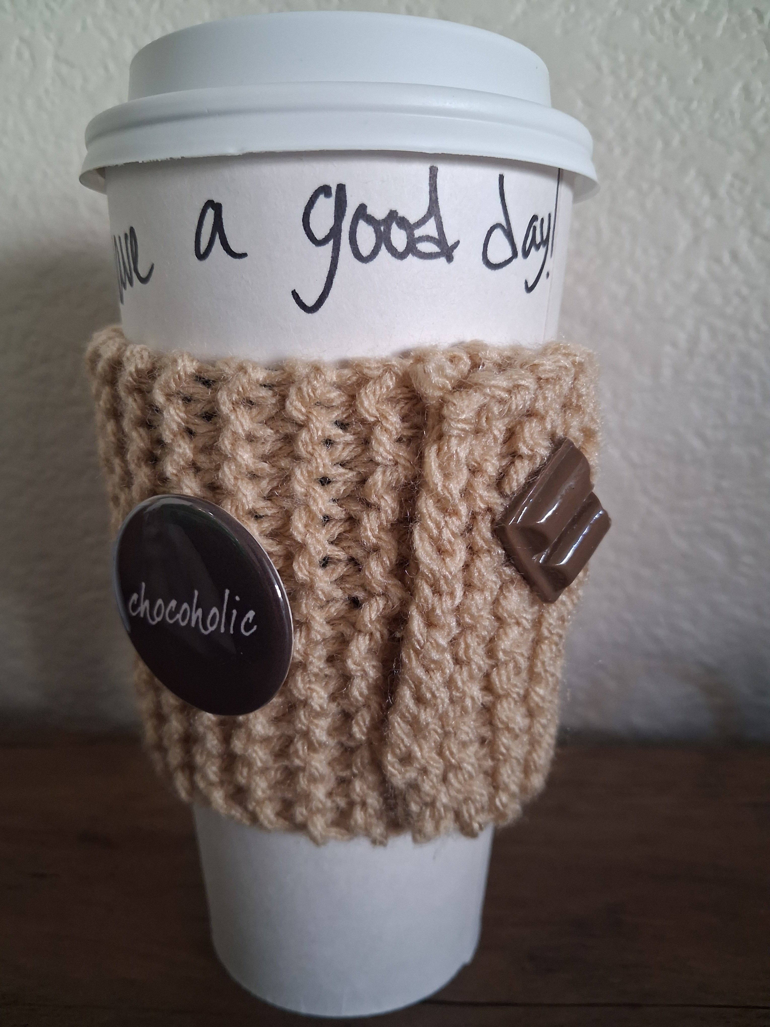 Chocolate theme drink cozies