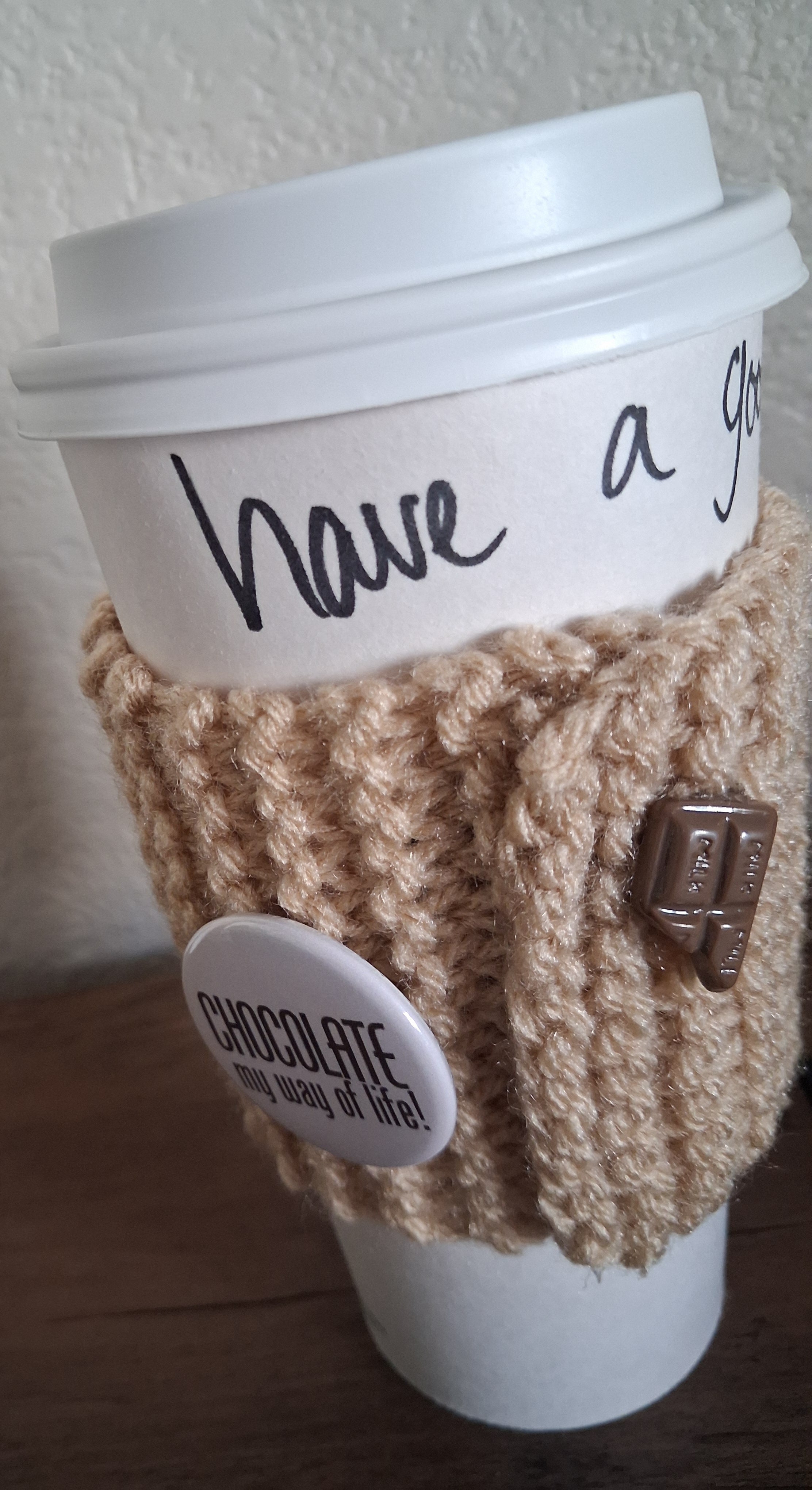 Chocolate drink cozy