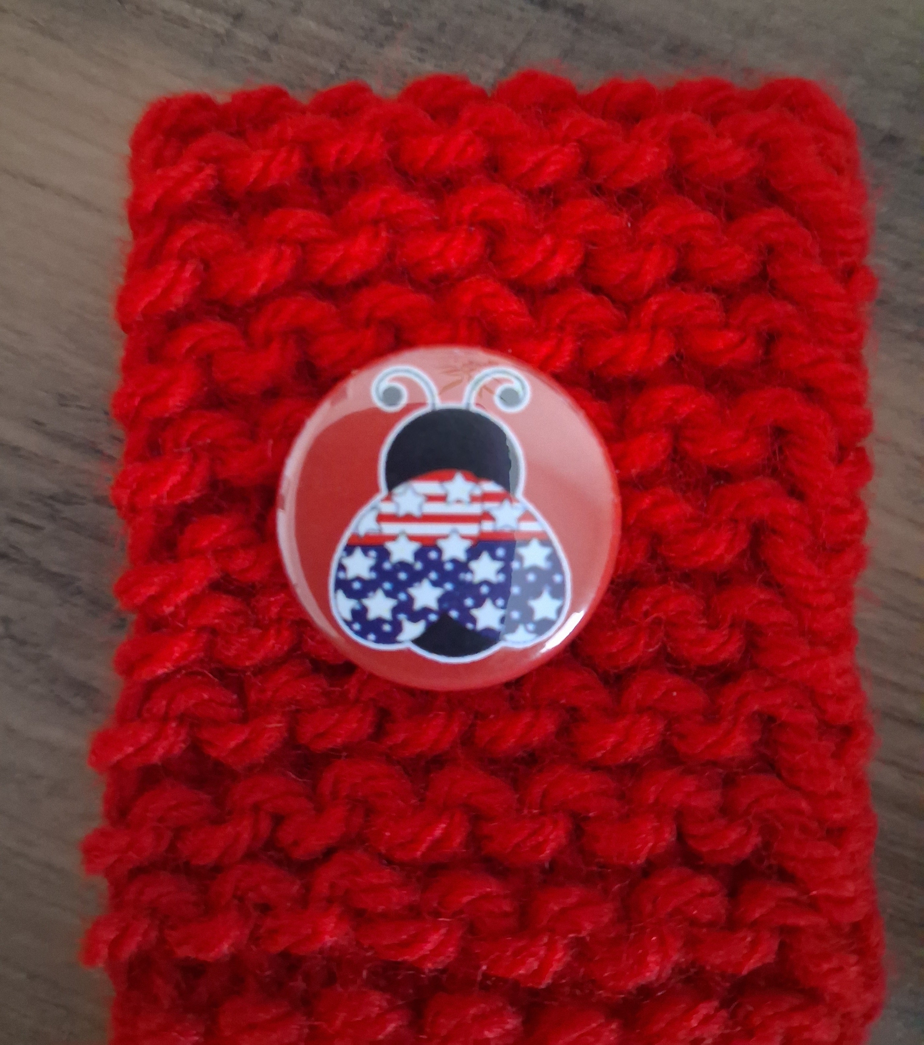 Red wrist cozy