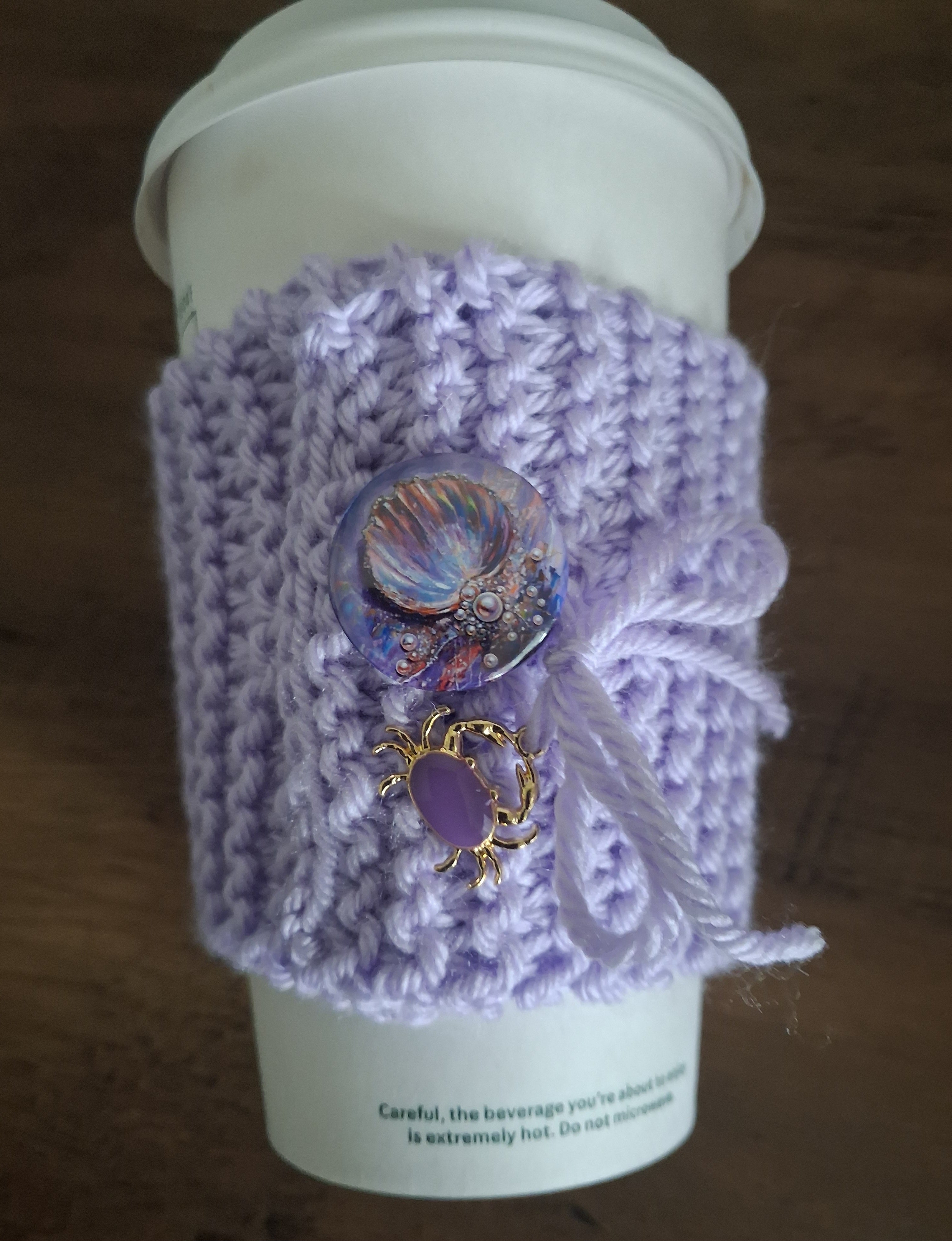 Lavendar cup cozy