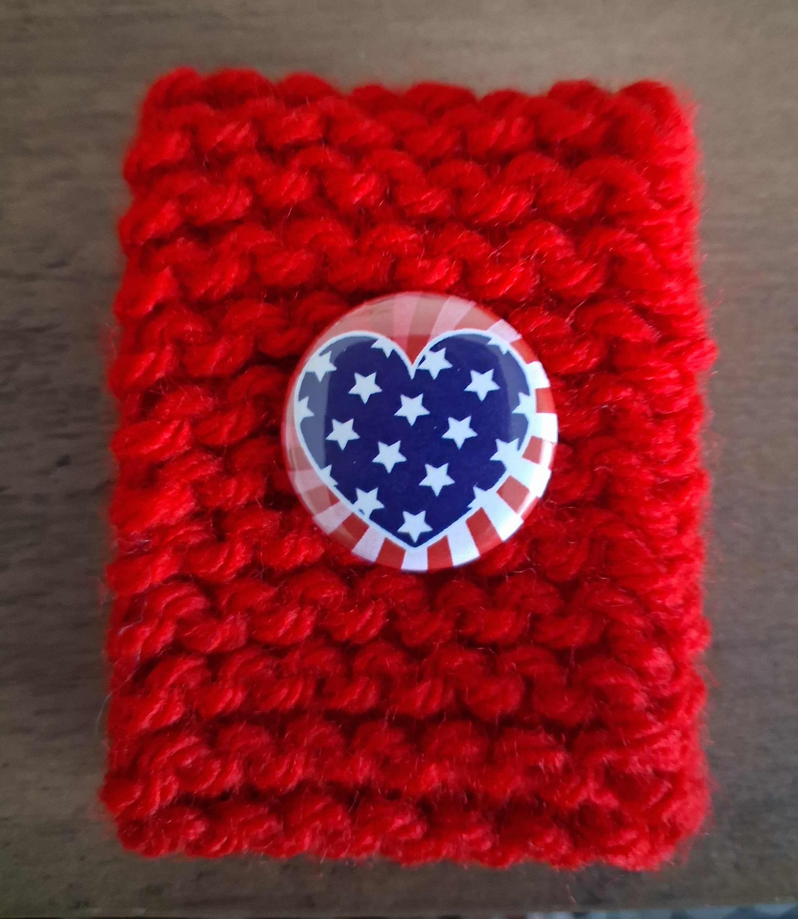 Red 4th of July wrist cozy