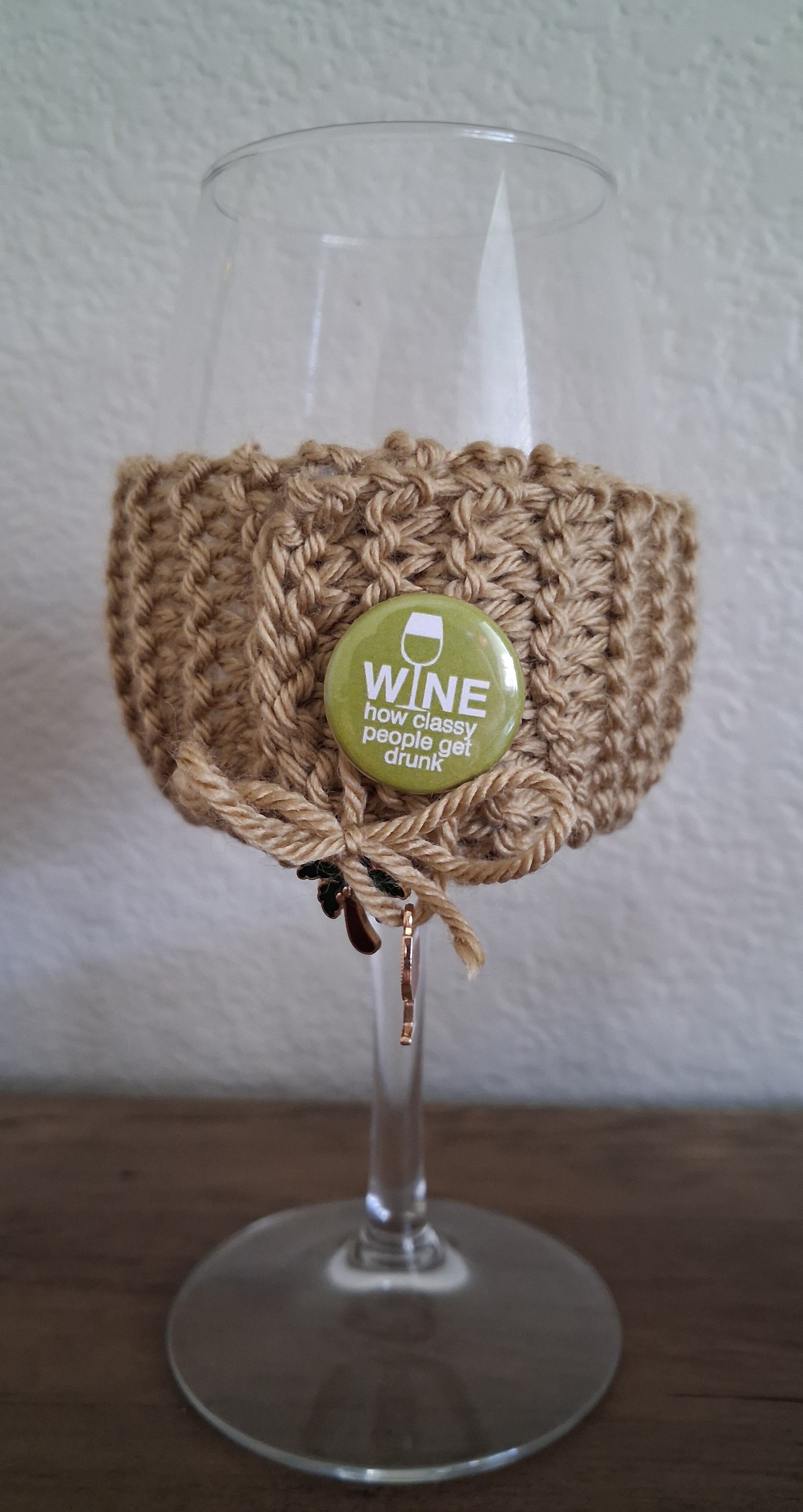 Wine glass cozy