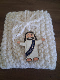 Religious theme drink cozy