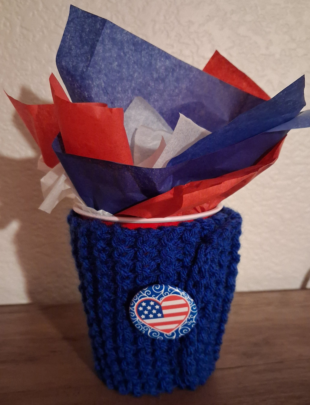 4th of july drink sleeve/cozy