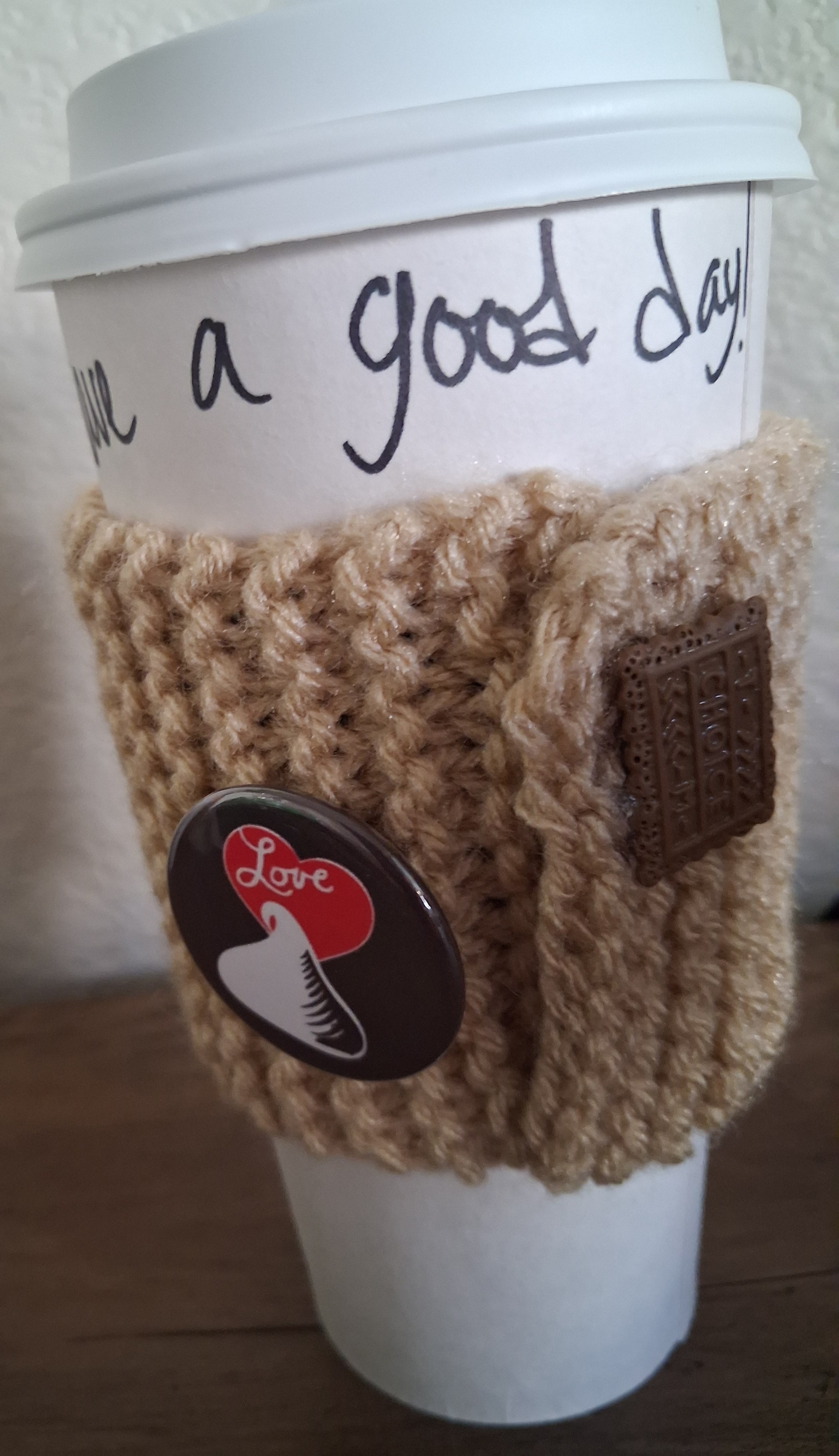 Chocolate theme drink cozy