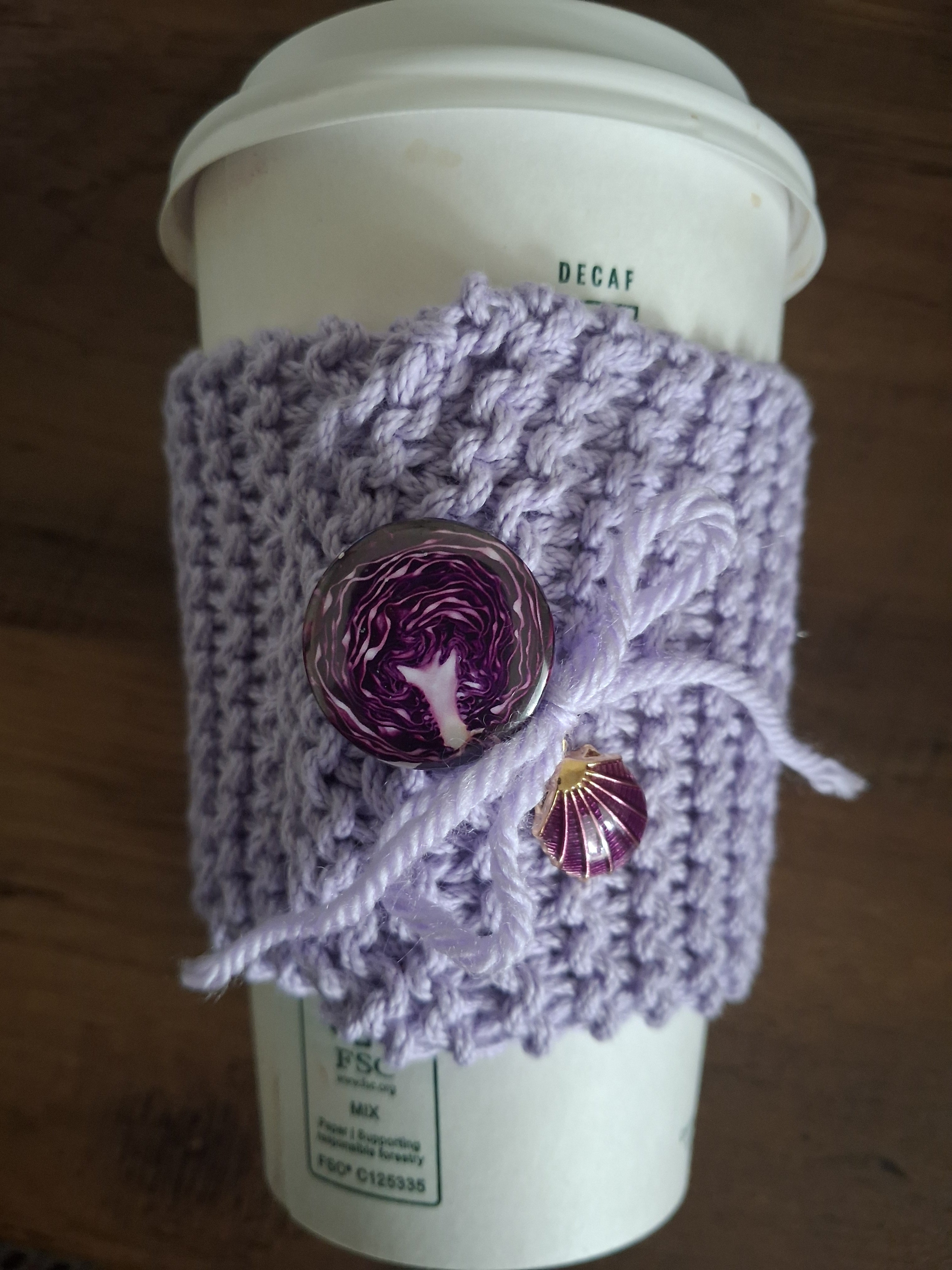 Lavendar cup cozy