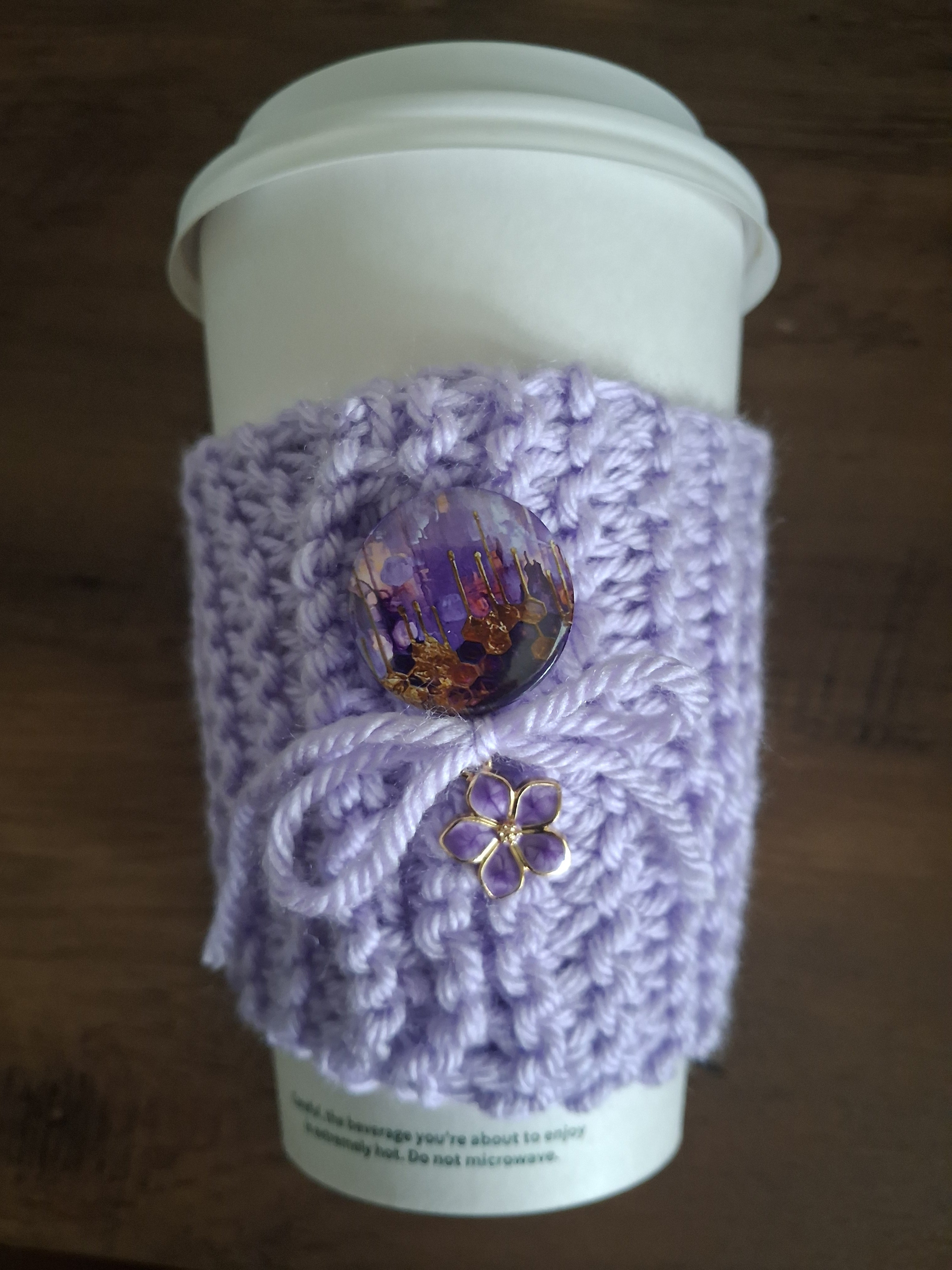 Lavendar cup cozy