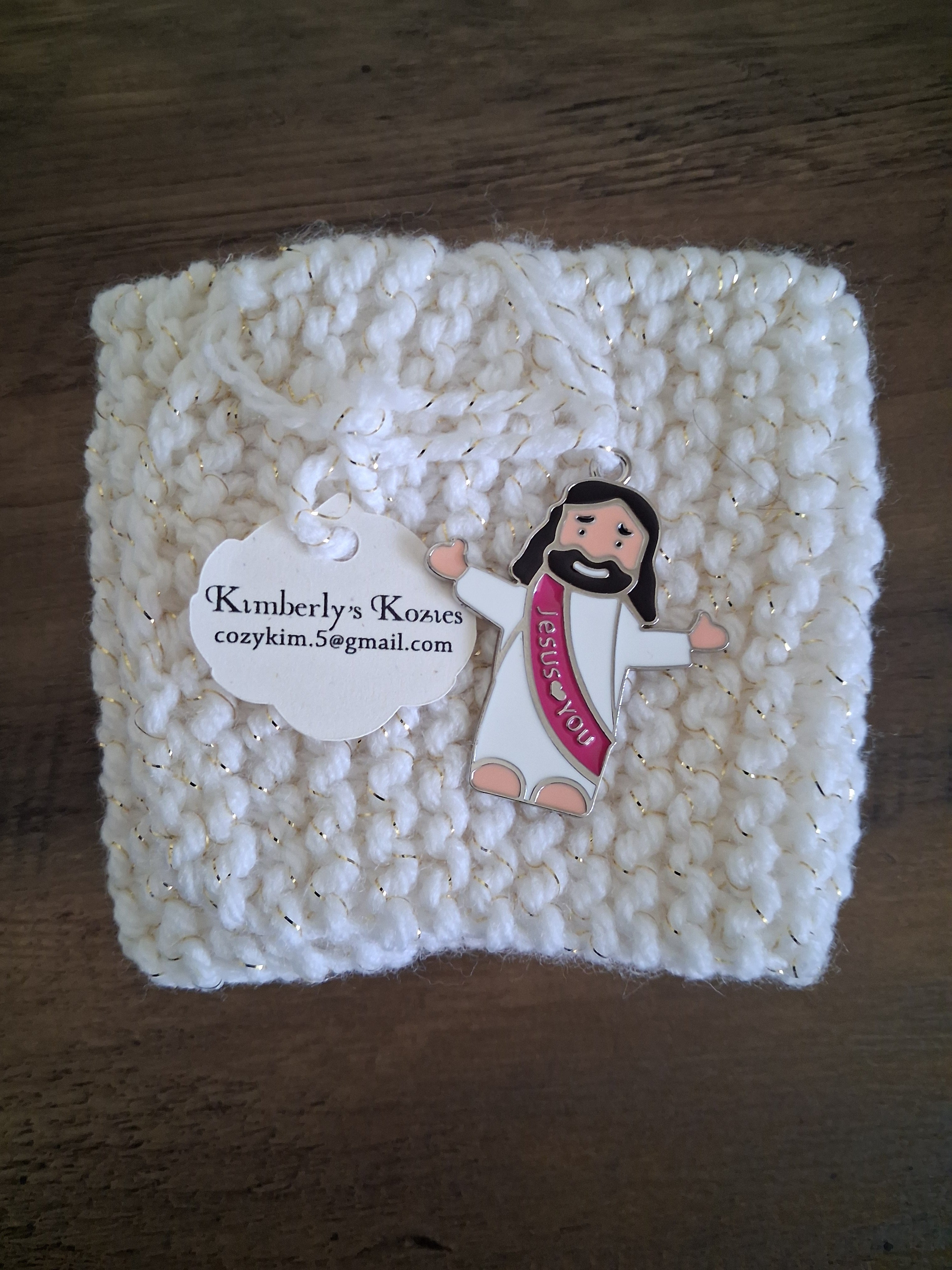 Religious theme drink cozy